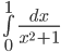 \int\limits_0^1\frac{dx}{x^2+1}